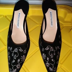 Manolo Blahnik Mules Velvet size 39